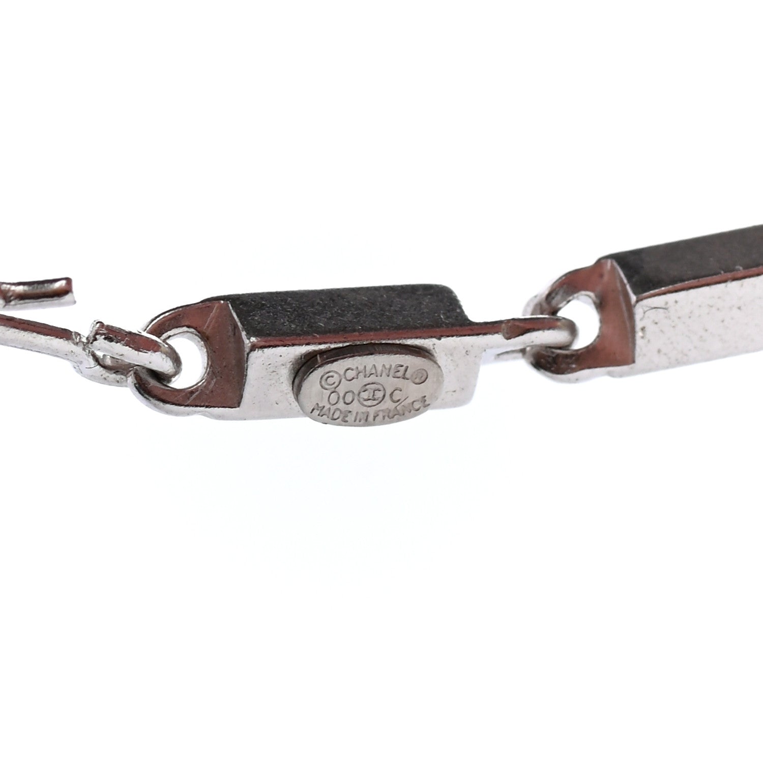 Chanel Acrylic Chain ID Bracelet Silver 4 of 4