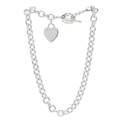 Tiffany Sterling Silver Heart Tag Toggle Necklace 3 of 6