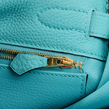 Hermes Togo Kelly Retourne 32 Bleu Atoll 26 of 26