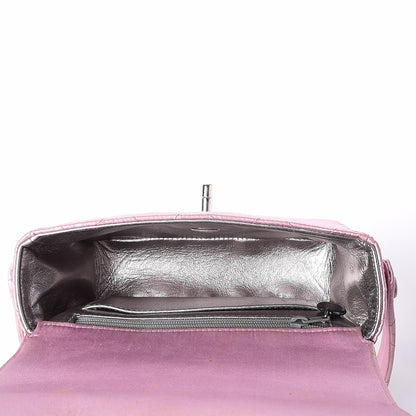 Chanel Satin Quilted Evening Bag Pink 7 of 13