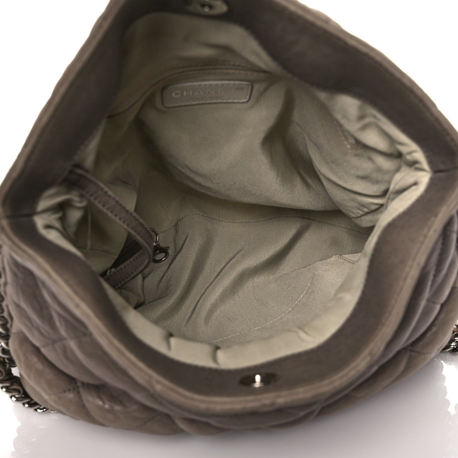 Chanel Washed Lambskin Chain Around Hobo Taupe 4 of 12