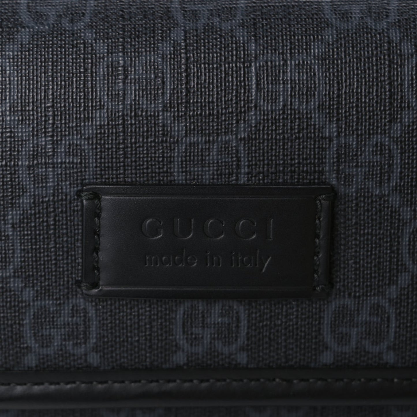 GG Supreme Monogram Web Slim Belt Bag Black Grey