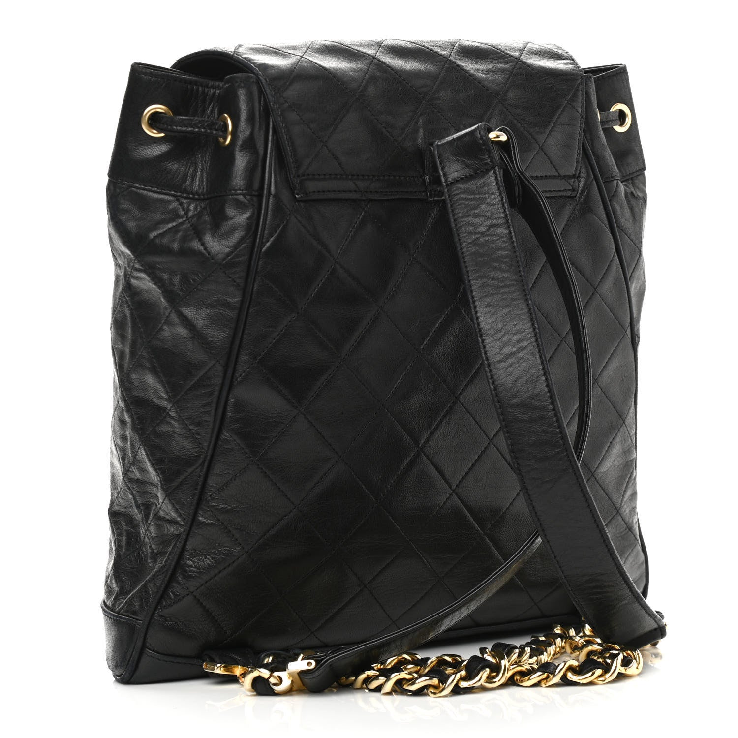 Chanel Lambskin Quilted Backpack Black 3 of 15