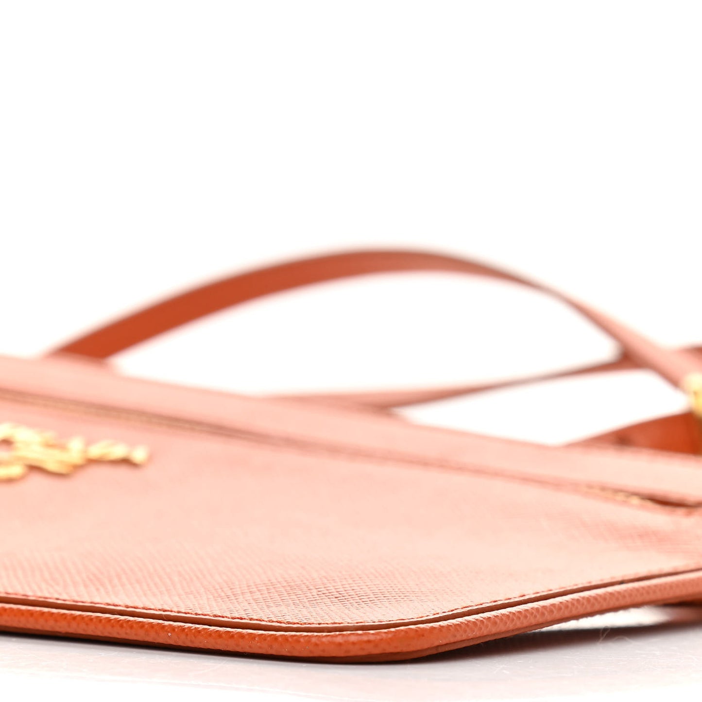 Saffiano Lux Zip Crossbody Bag Papaya