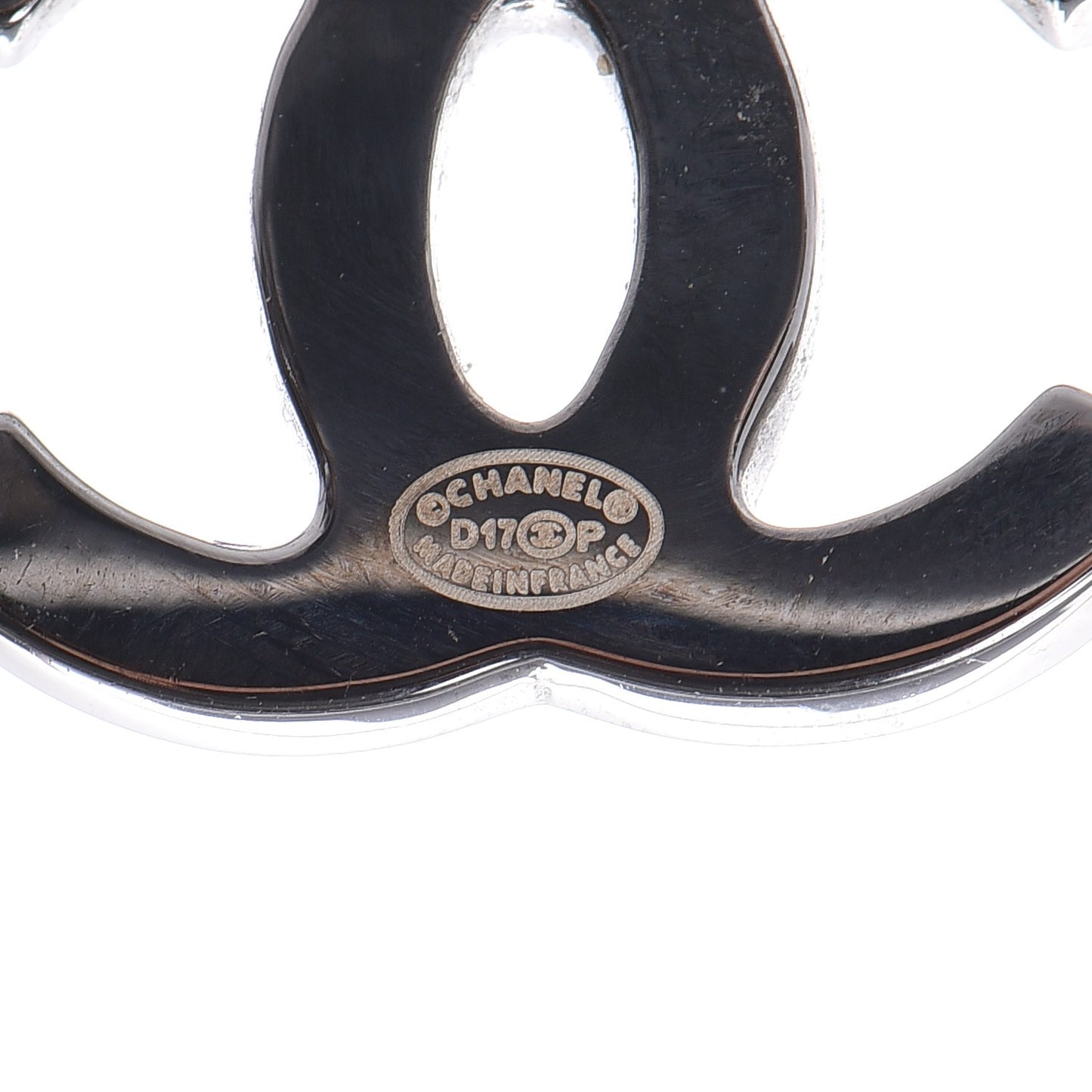 Iridescent Crystal CC Earrings Silver Multicolor