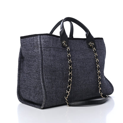 Chanel Lurex Boucle Medium Deauville Tote Black 2 of 4