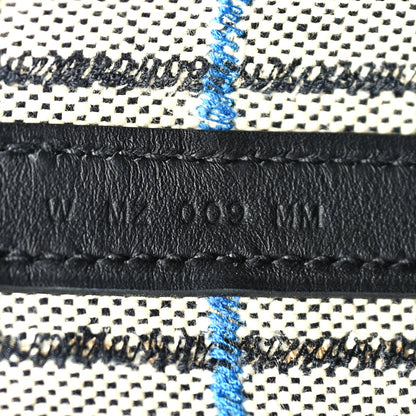 Hermes Swift Toile Borderie H Picotin Lock 18  Noir Ecru Fauve Bleu Zanzibar 6 of 9