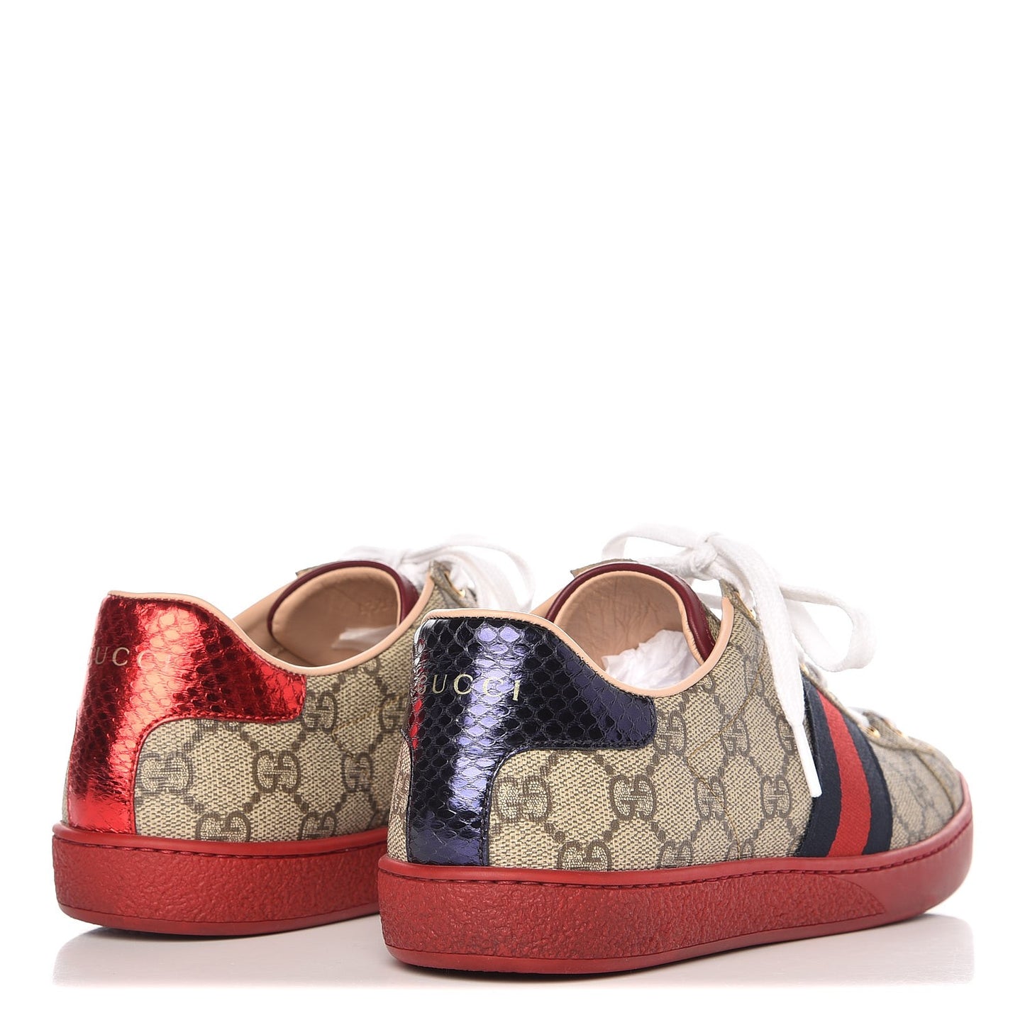 GG Supreme Monogram Ayers Web Ace Sneakers 38