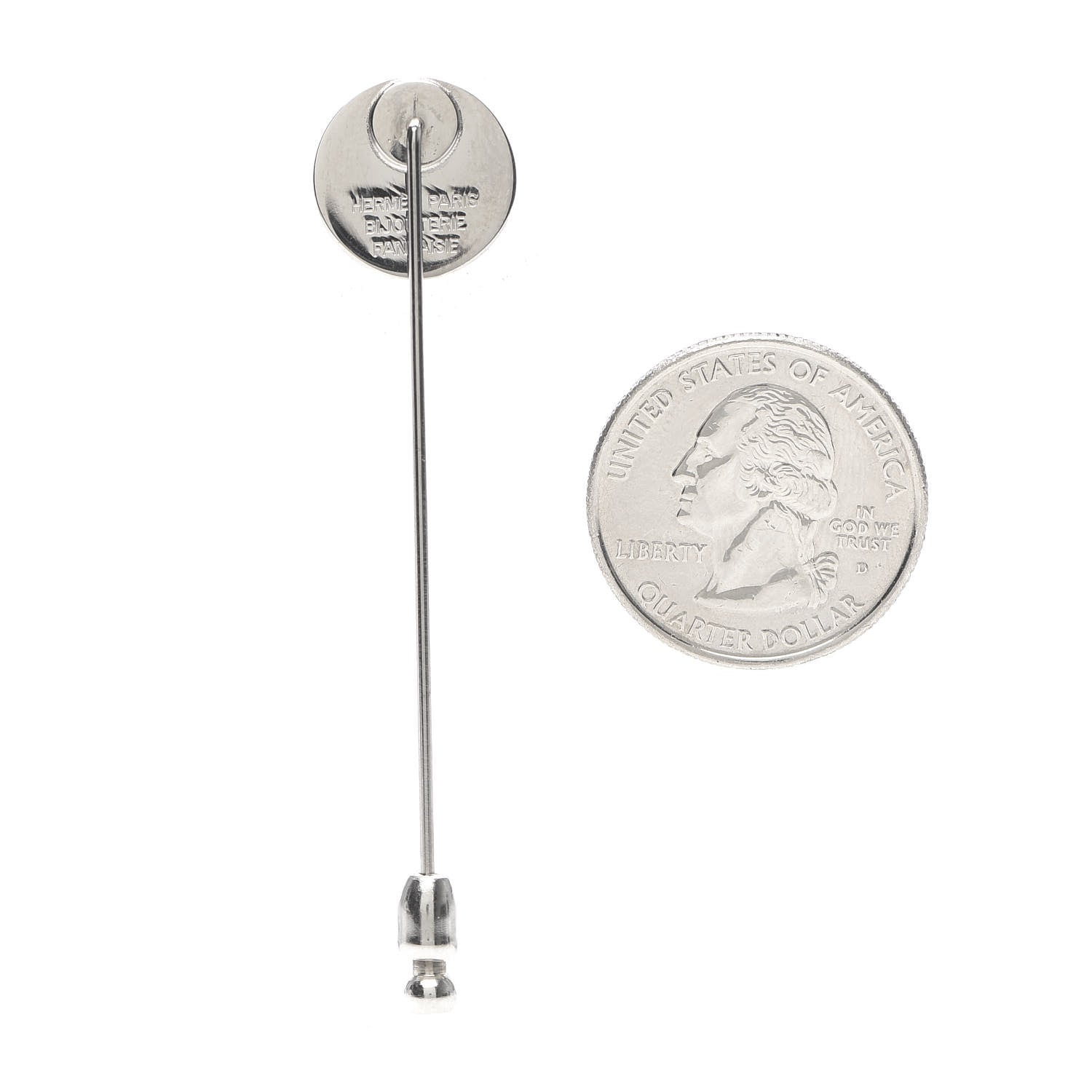 Hermes Palladium Clou De Selle Hat Pin 2 of 3