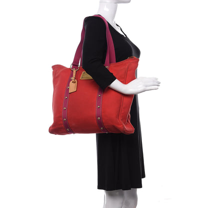Louis Vuitton Antigua Cabas GM Red 2 of 10