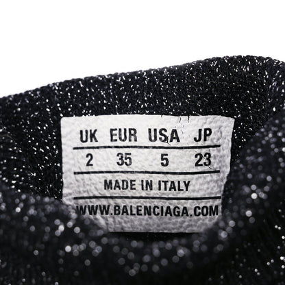 Balenciaga Knit Metal Womens Speed Sneakers 35 Black 7 of 8