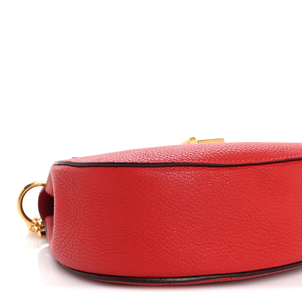 Grained Lambskin Medium Drew Shoulder Bag Plaid Red