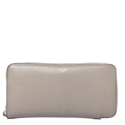 Celine Drummed Calfskin Zip Around Organizer Wallet Dune 1 of 20