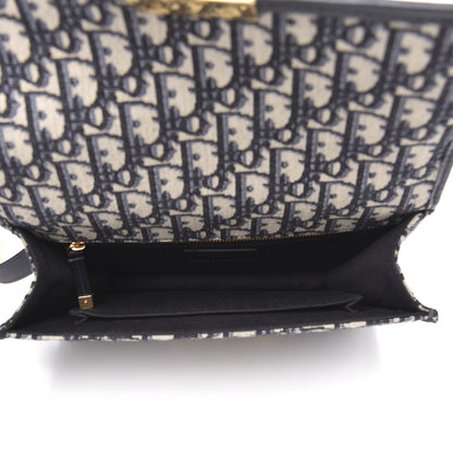 Christian Dior Oblique 30 Montaigne Flap Bag Blue 5 of 8