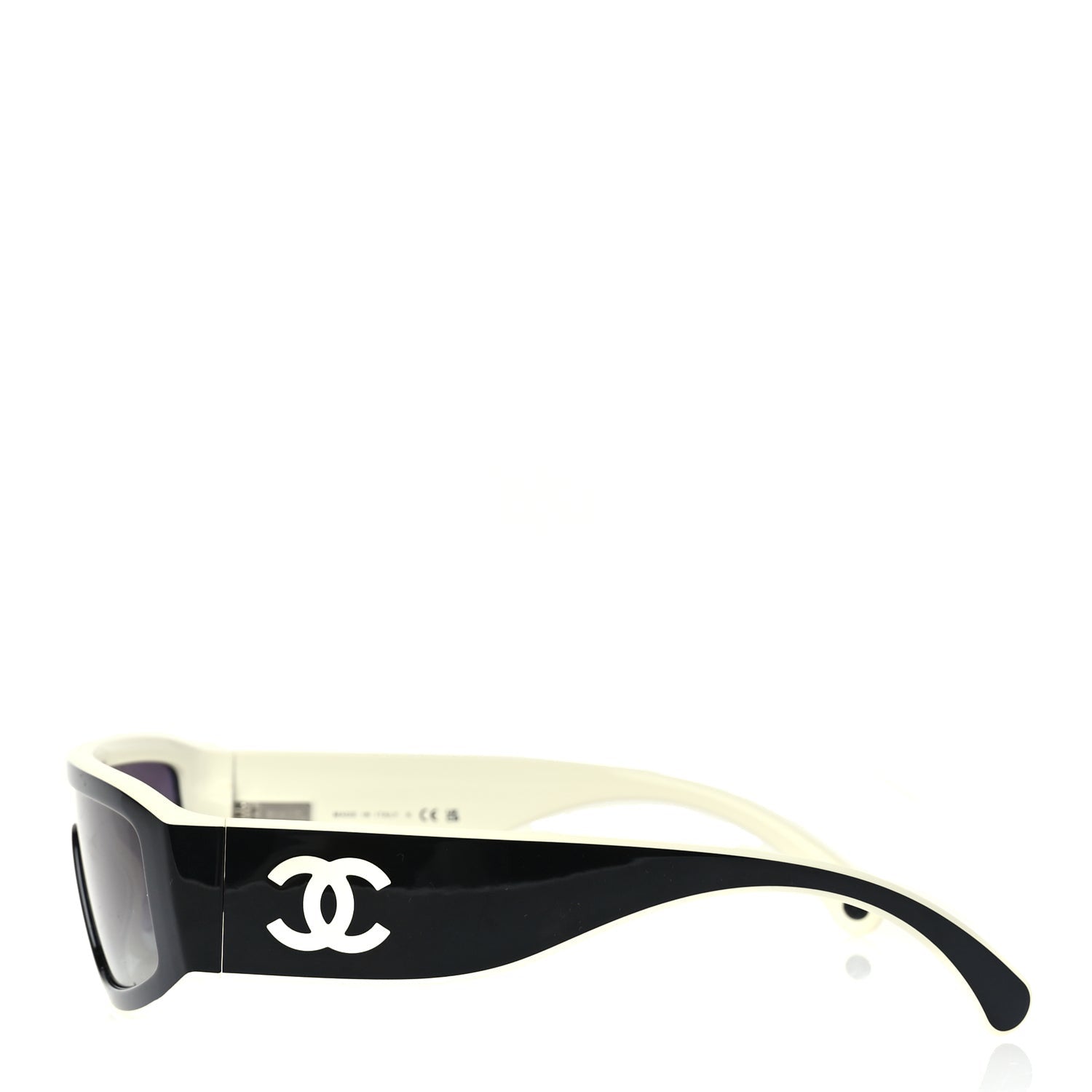Chanel Acetate Cat Eye Sunglasses 6057 Black White 3 of 7