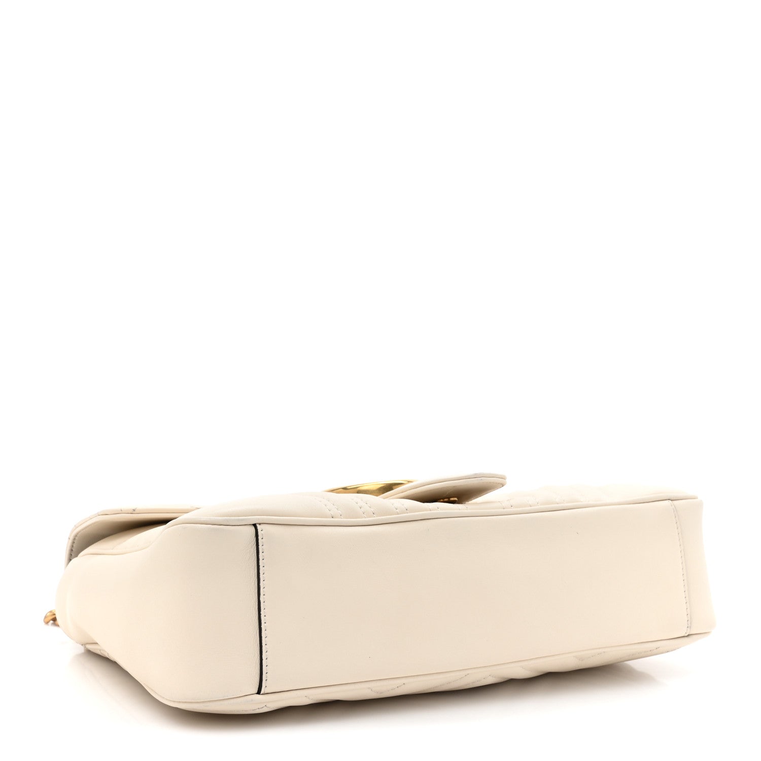 Gucci Calfskin Matelasse Medium GG Marmont Shoulder Bag White 4 of 19