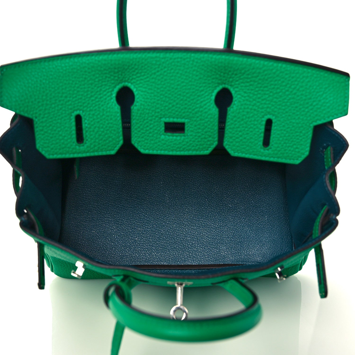 Hermes Togo Verso Birkin 25 Menthe Vert Bosphore 17 of 34