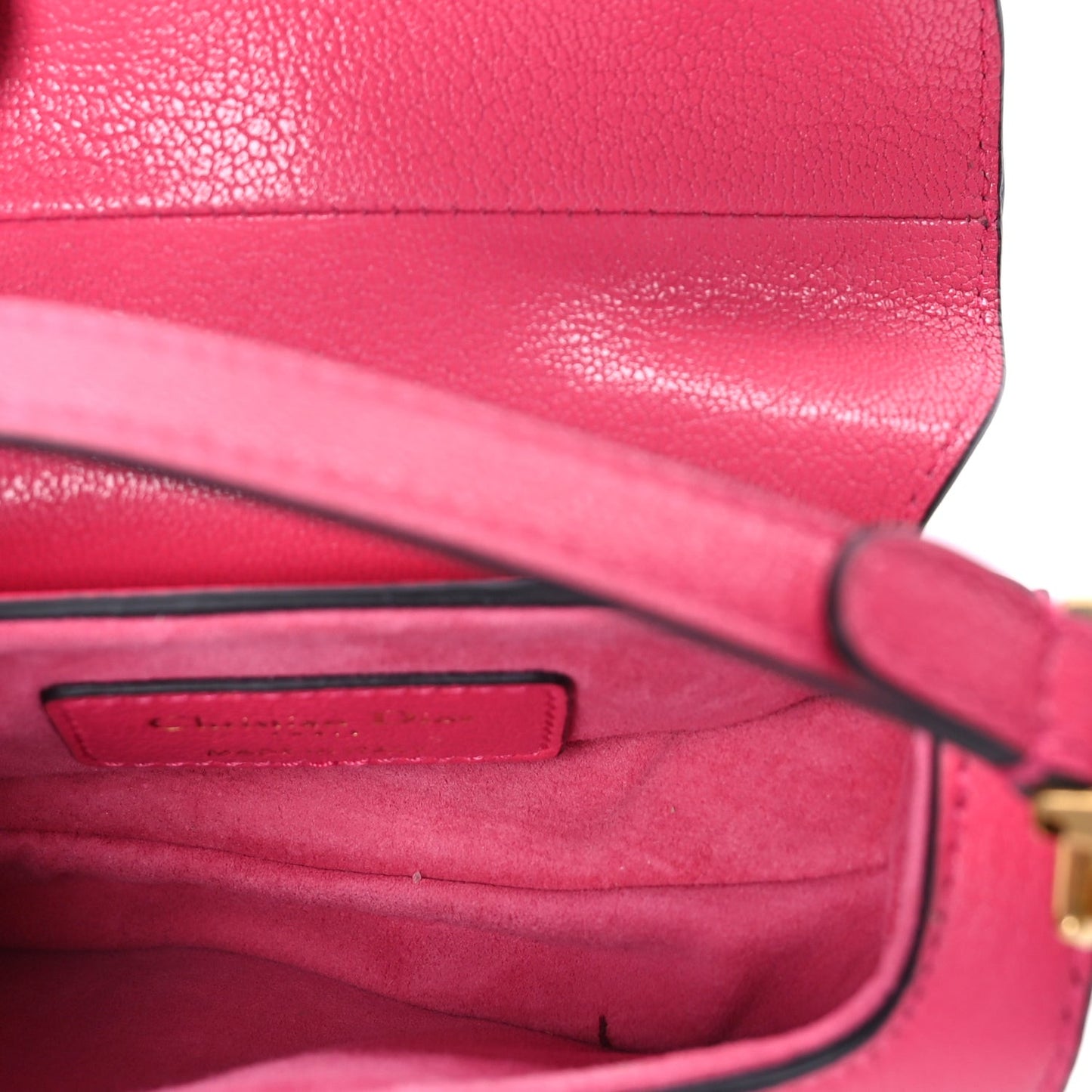 Goatskin Micro Saddle Bag Pink