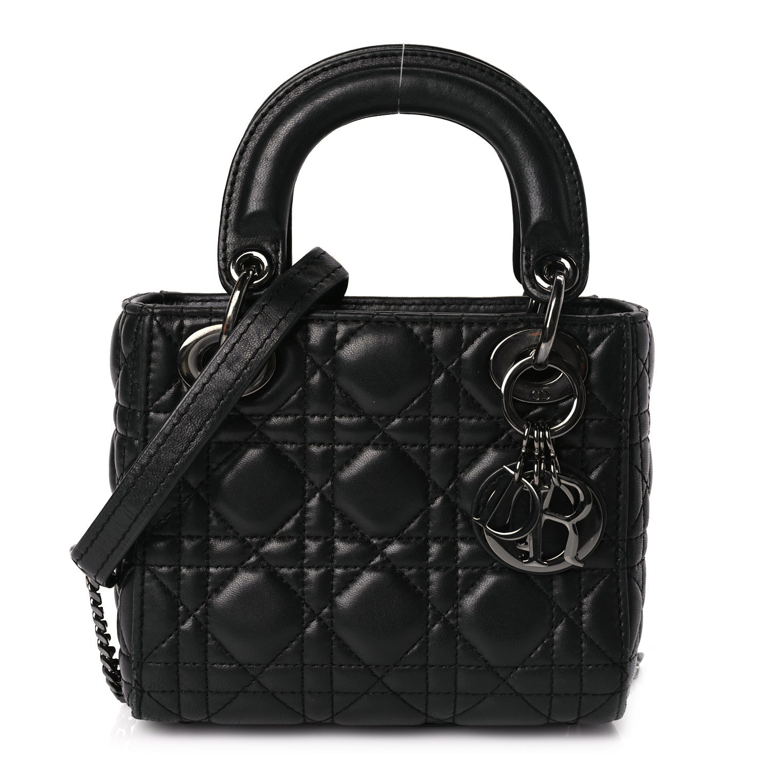 Christian Dior Lambskin Cannage Mini Lady Dior Black 1 of 8