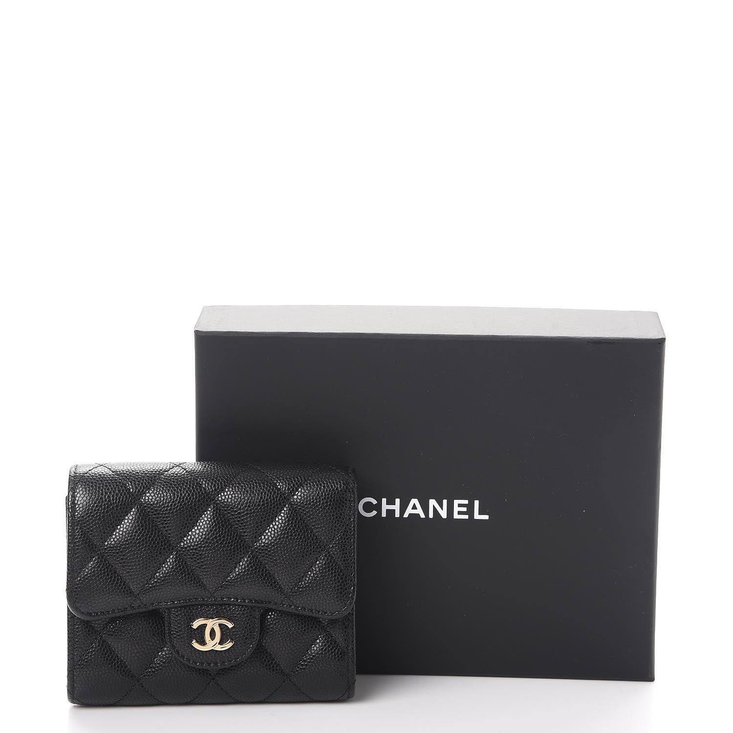 Chanel Caviar Quilted Compact Flap Wallet Black 9 of 9