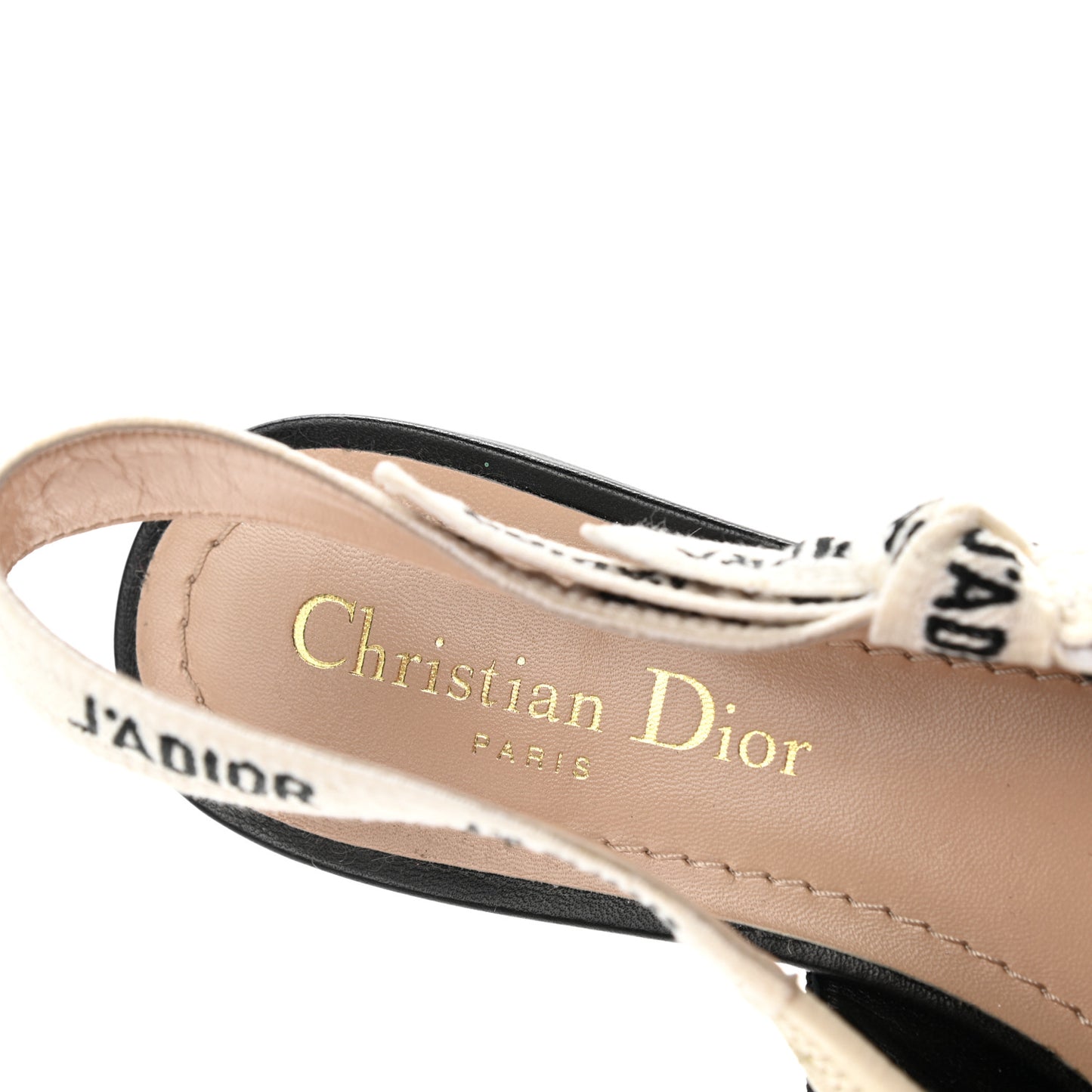 Technical Canvas Ribbon J'Adior Slingback Ballet Flats 36.5 Black