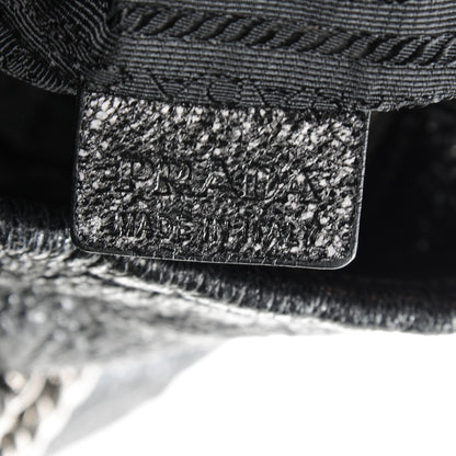 Prada Cervo Lux Chain Shoulder Bag Nero Black 7 of 10