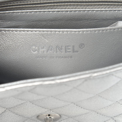 Chanel Metallic Lambskin Quilted Mini Square Flap Silver 6 of 9