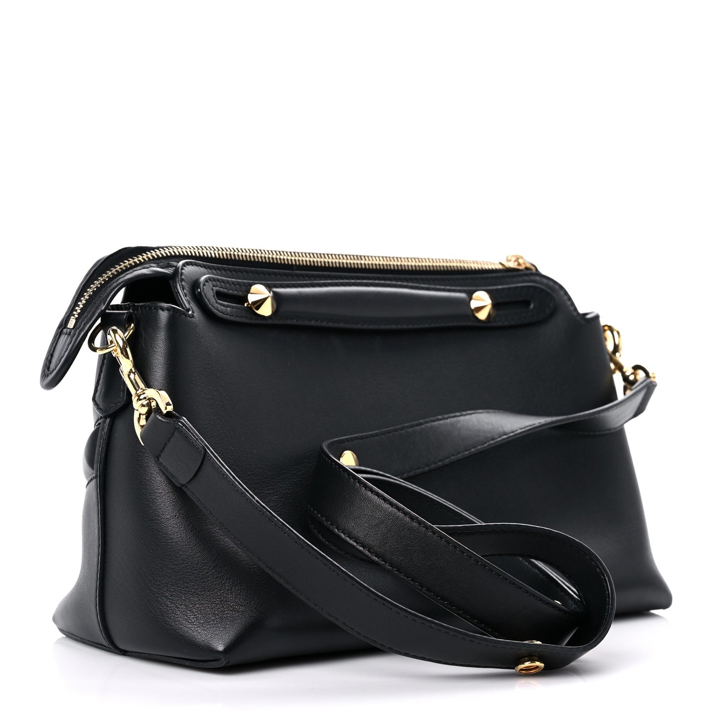 Vitello Dolce Monster Eyes Embossed Medium By The Way Boston Bag Black