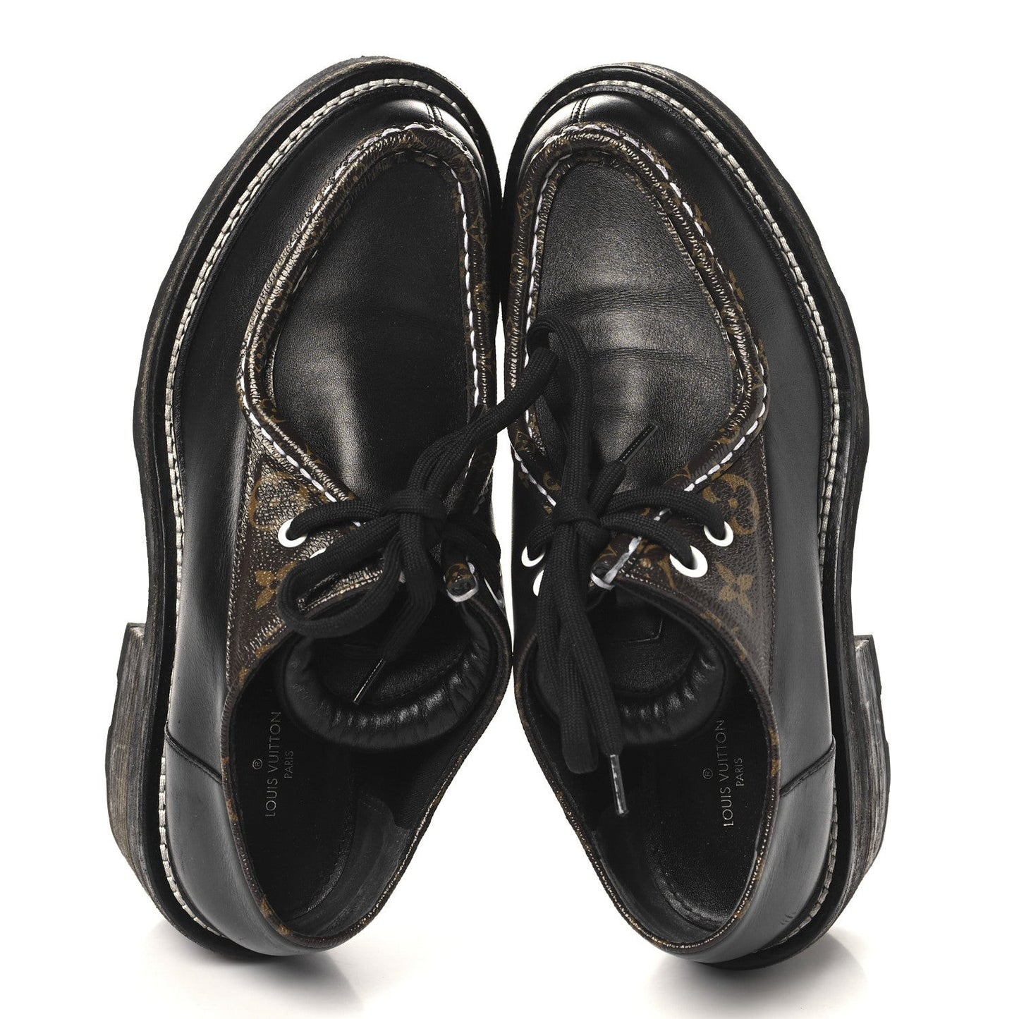 Monogram Calfskin Beaubourg Platform Derby Shoes Brown