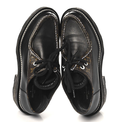 Louis Vuitton Monogram Calfskin Beaubourg Platform Derby Shoes Brown 2 of 7