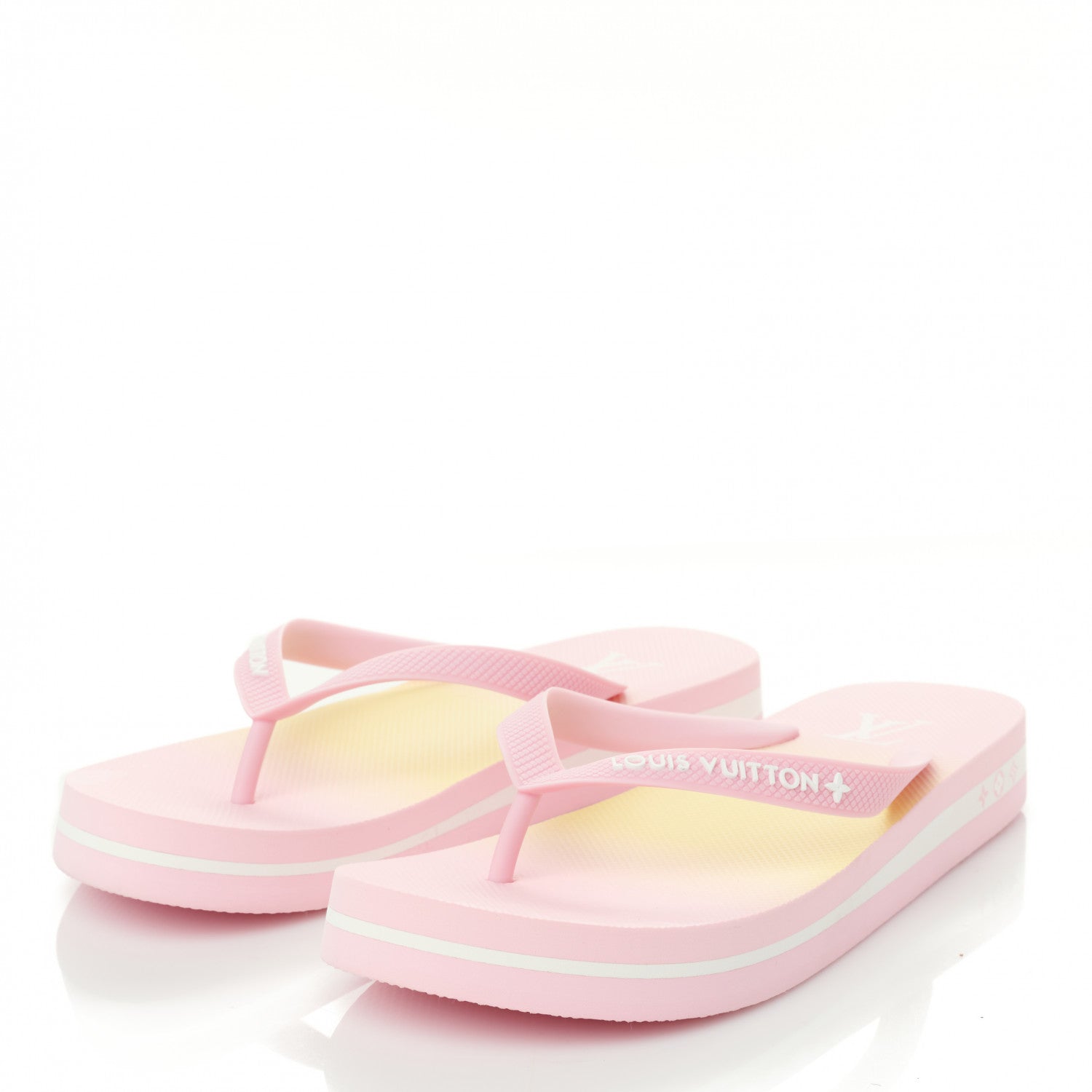 Louis Vuitton Rubber Arcade Flat Thong Sandals 39 Rose 3 of 8