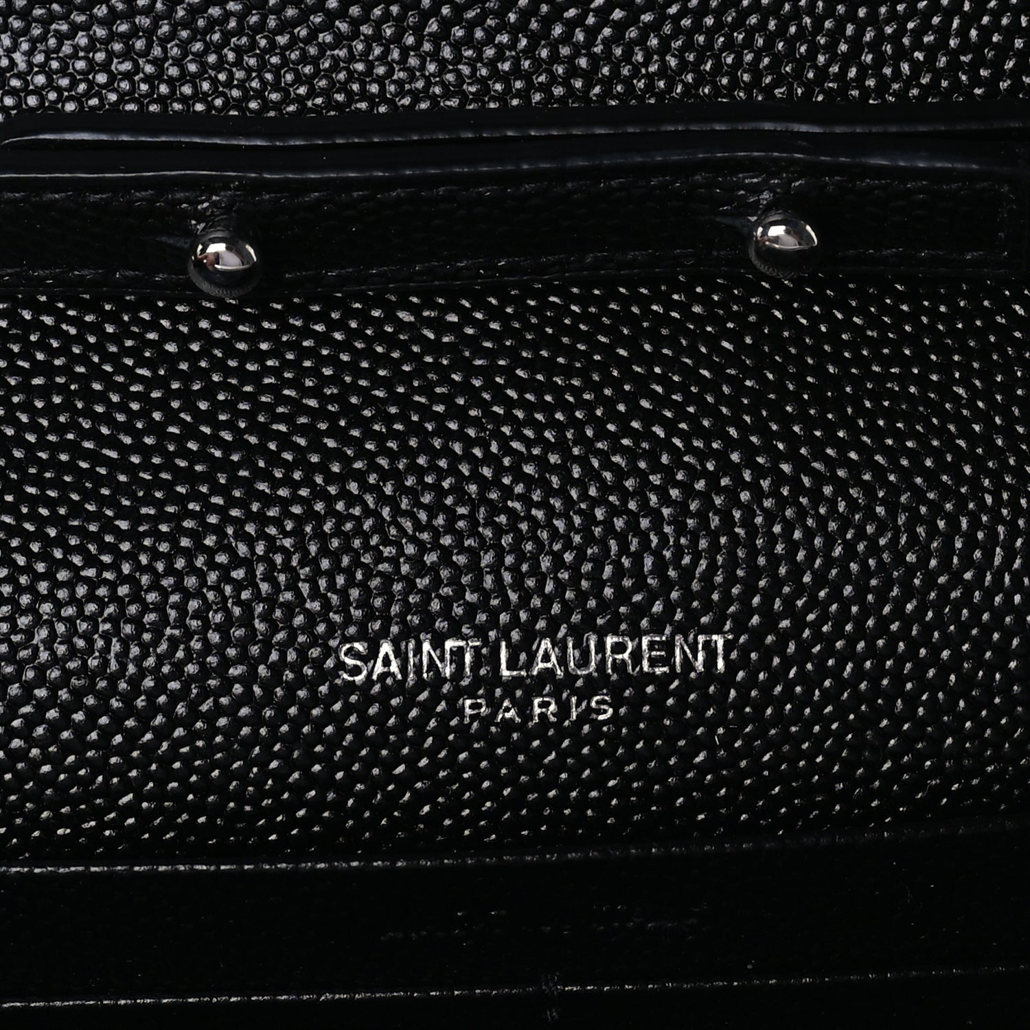 Saint Laurent Grain De Poudre Matelasse Chevron Monogram Chain Wallet Black 5 of 7