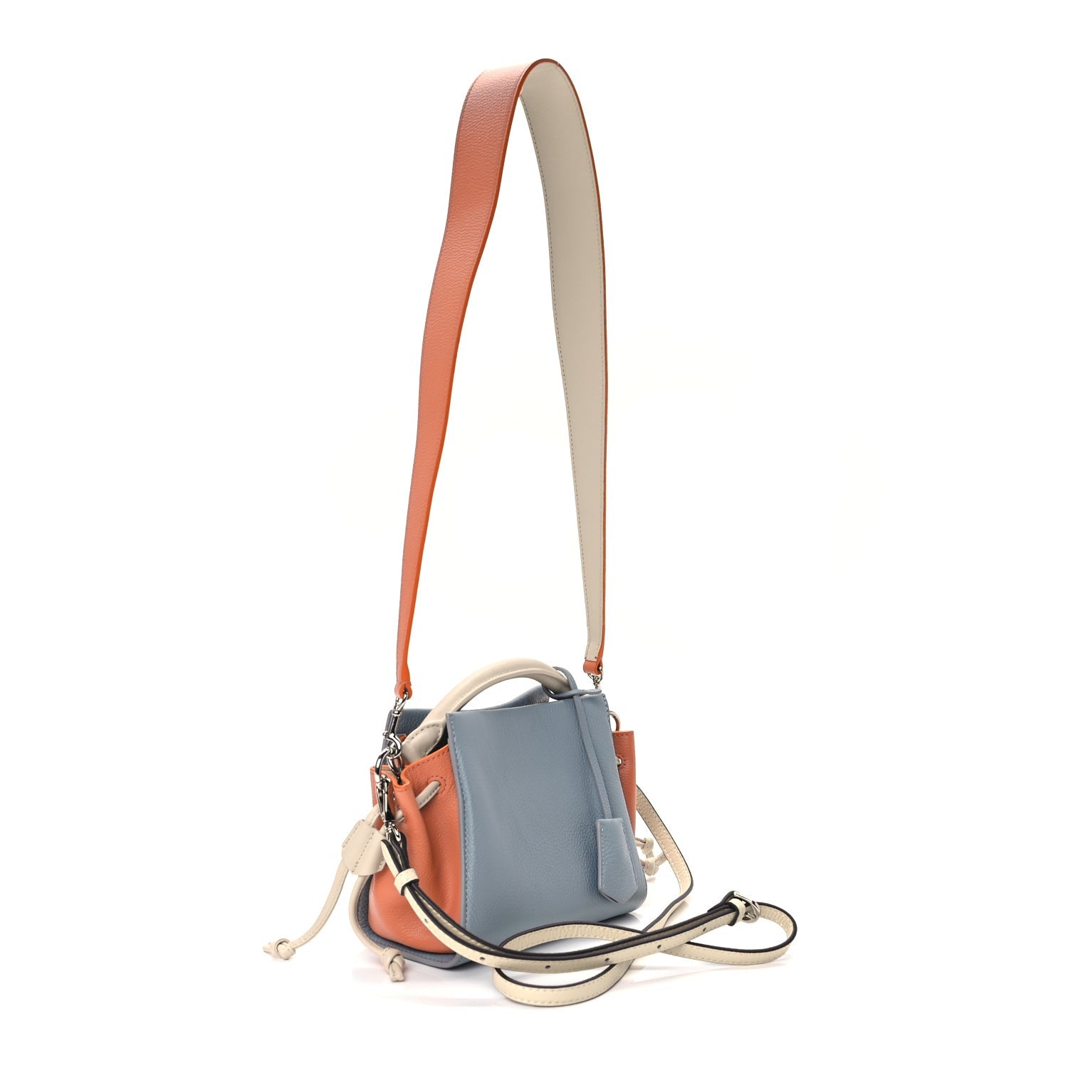 Mulberry Heavy Grain Mini Iris Tote Blue Orange 2 of 9