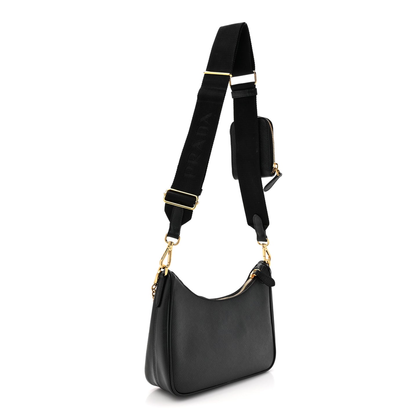 Saffiano Lux Re-Edition 2005 Shoulder Bag Black