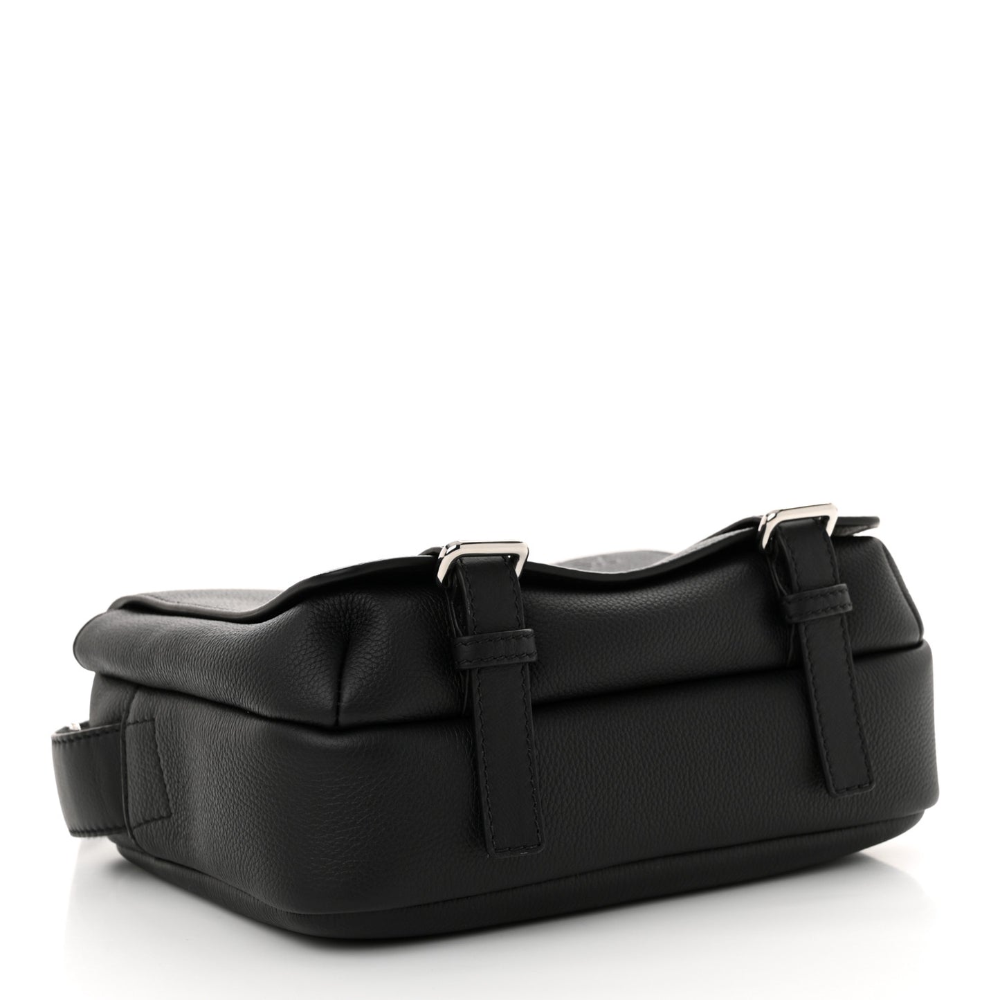 Soft Grained Calfskin XS Military Messenger Bag Black