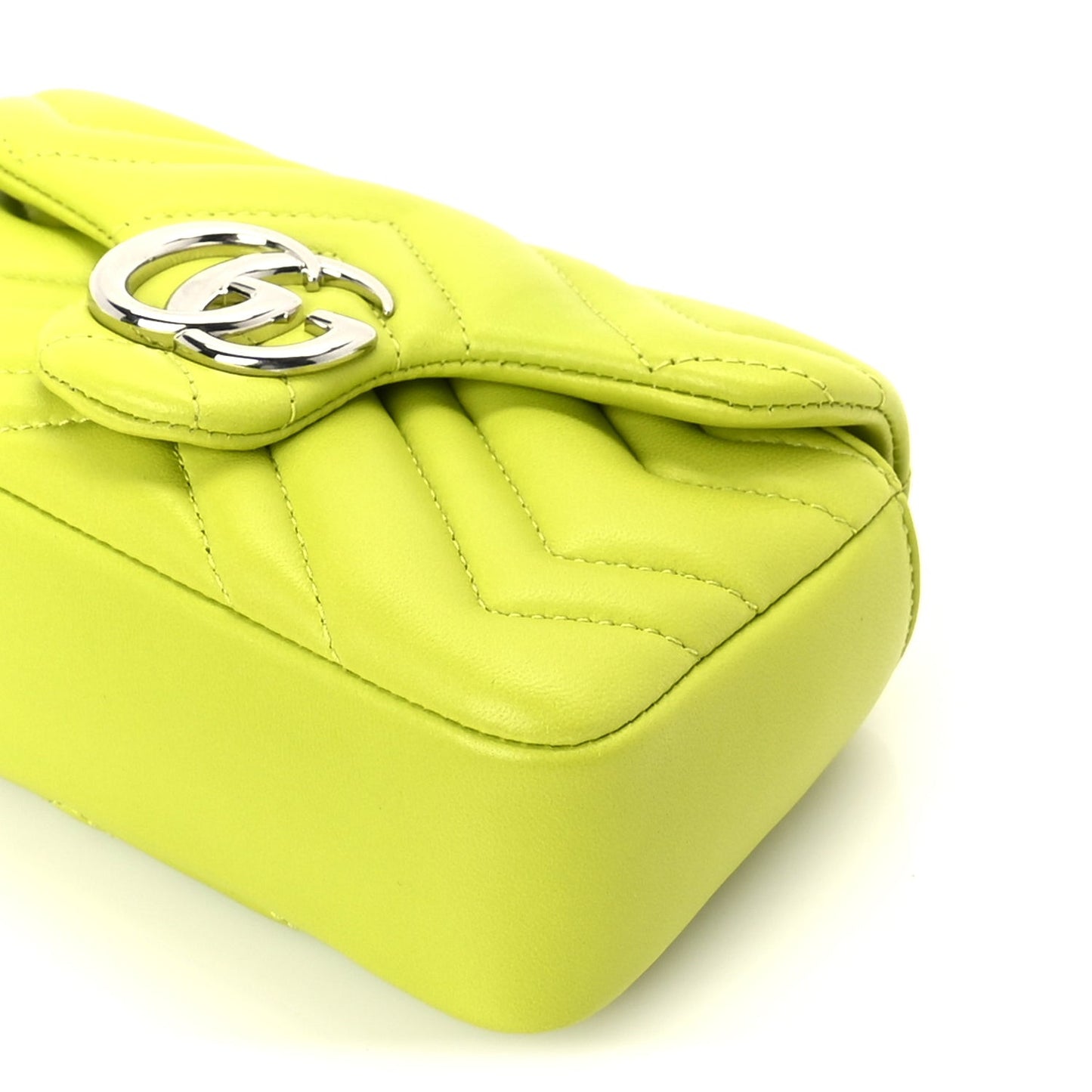 Lambskin Matelasse Mini GG Marmont Shoulder Bag  Firefly