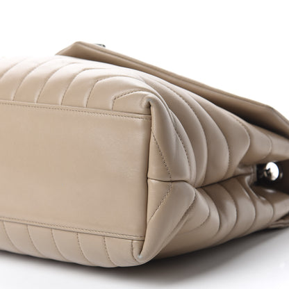 Saint Laurent Calfskin Y Quilted Monogram Medium Loulou Chain Satchel Dark Beige 7 of 11