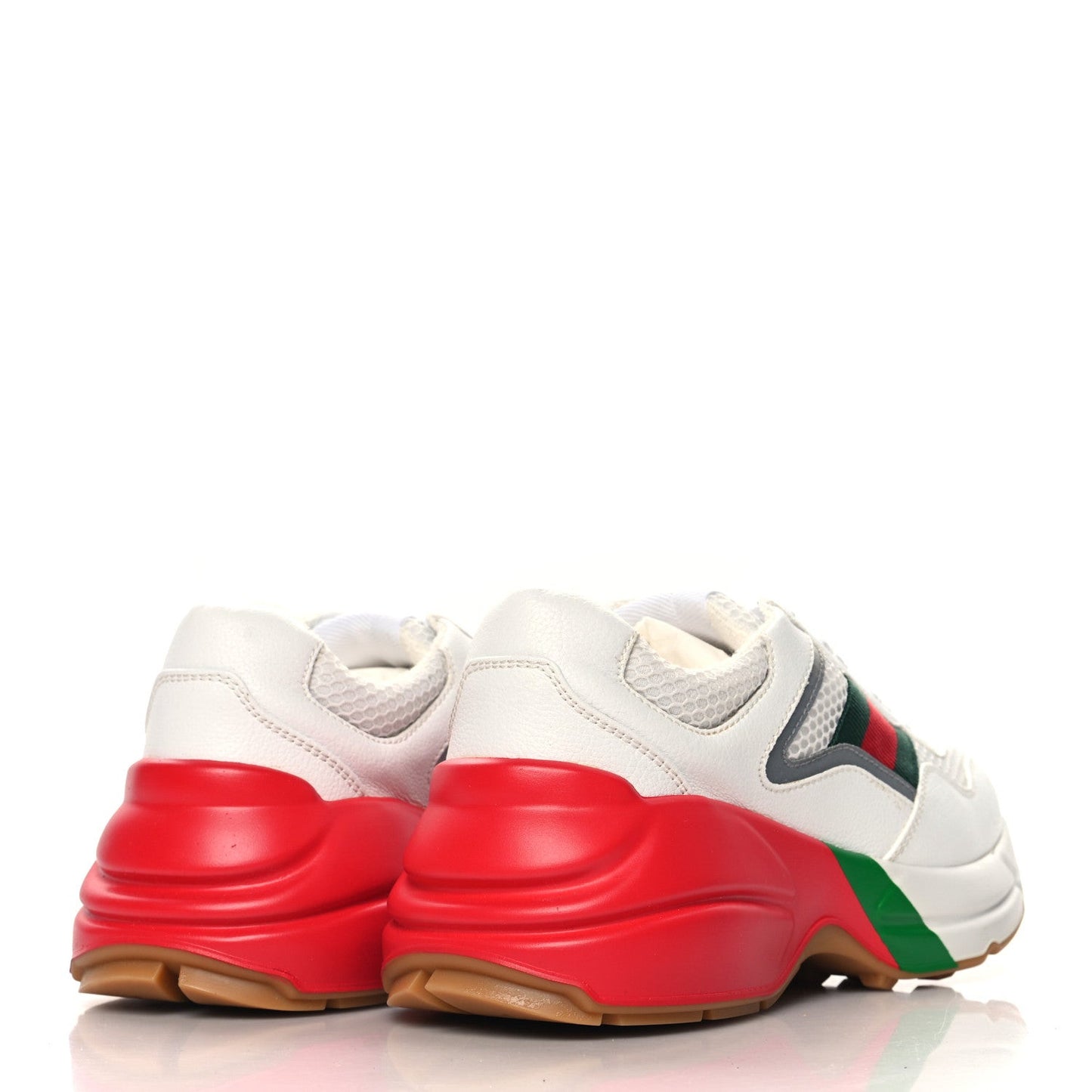 Lavaredo Eco Fabric Mesh Web Womens Rhyton Reflective Sneakers 35.5 Great White Green Red Silver