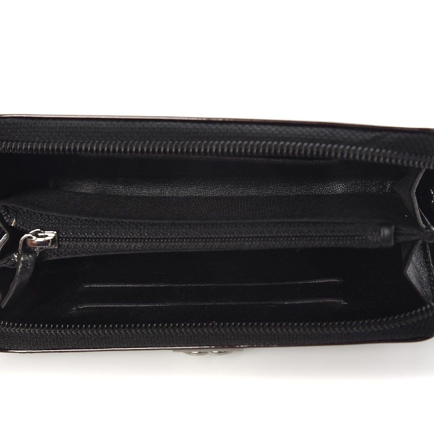 Chanel Patent Quilted Boy Zip Around Wallet Burgundy 5 of 9