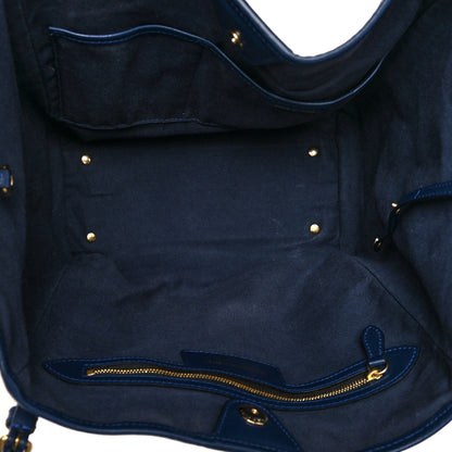 Burberry House Check Small Canterbury Tote Navy 4 of 9