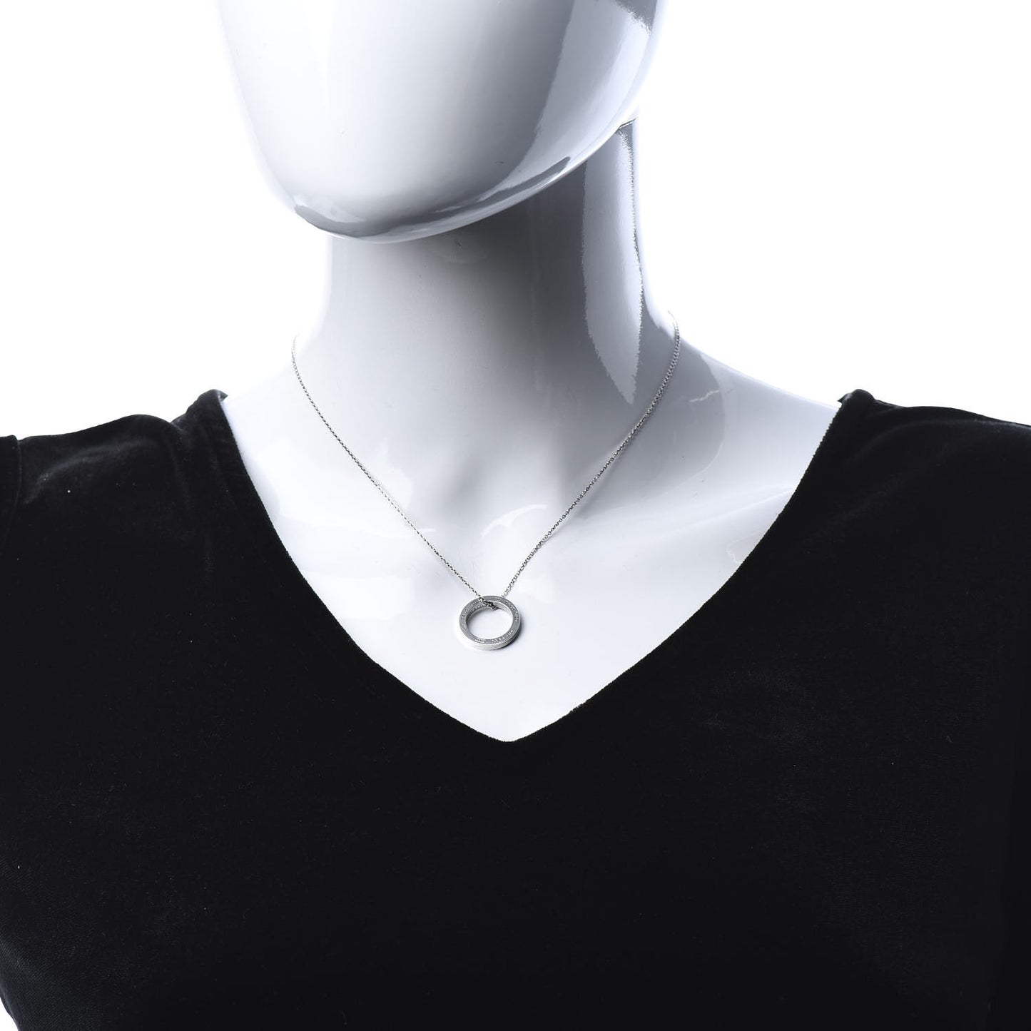 Sterling Silver 1837 Circle Pendant Necklace