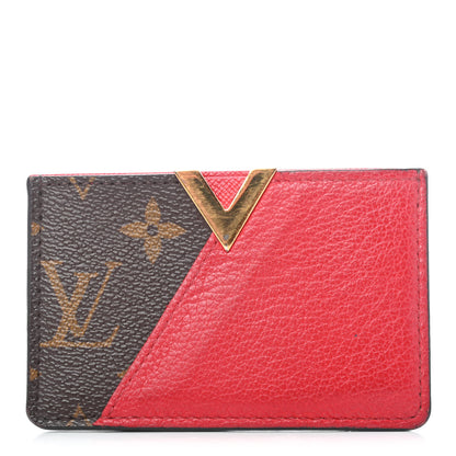 Louis Vuitton Calfskin Monogram Kimono Tote Card Holder Cherry 1 of 4