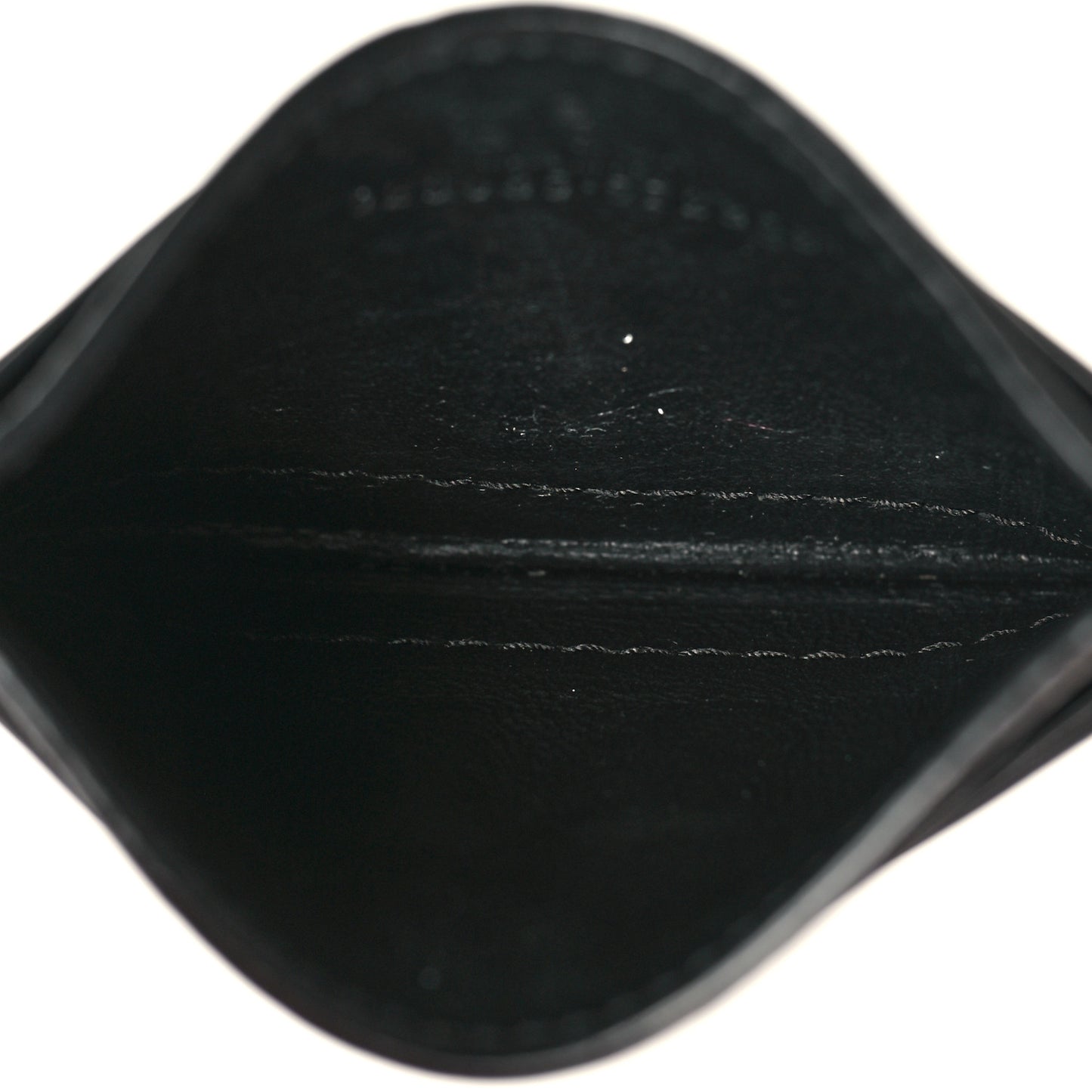 Pebbled Calfskin Animalier Card Holder Black