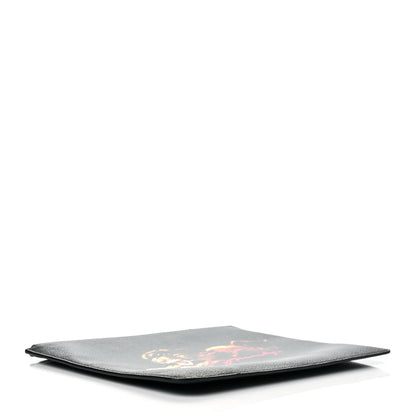 Givenchy Textured Coated Canvas Lion Print Pouch Black 4 of 9