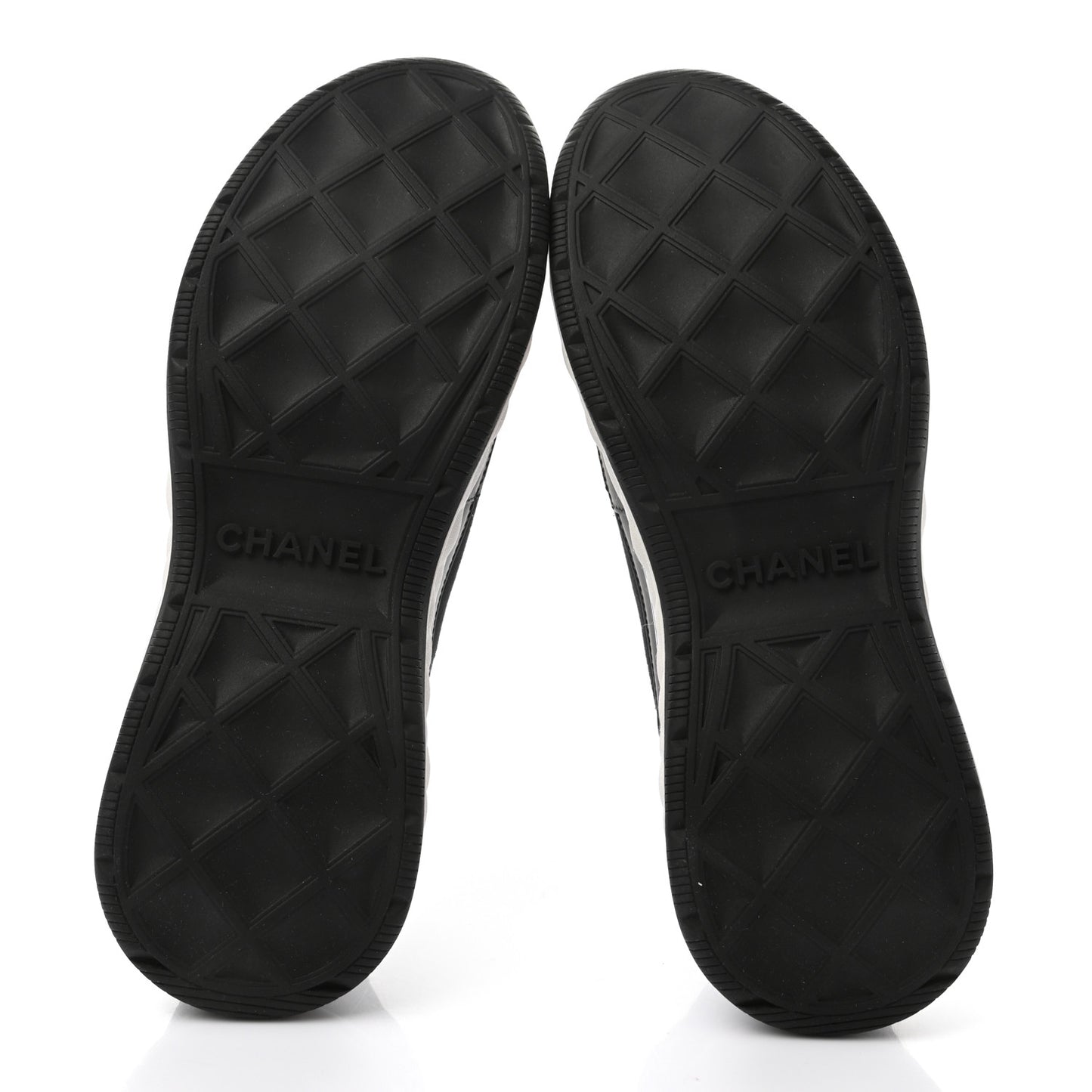 Velvet Calfskin Mixed Fibers CC Sneakers 40 Black