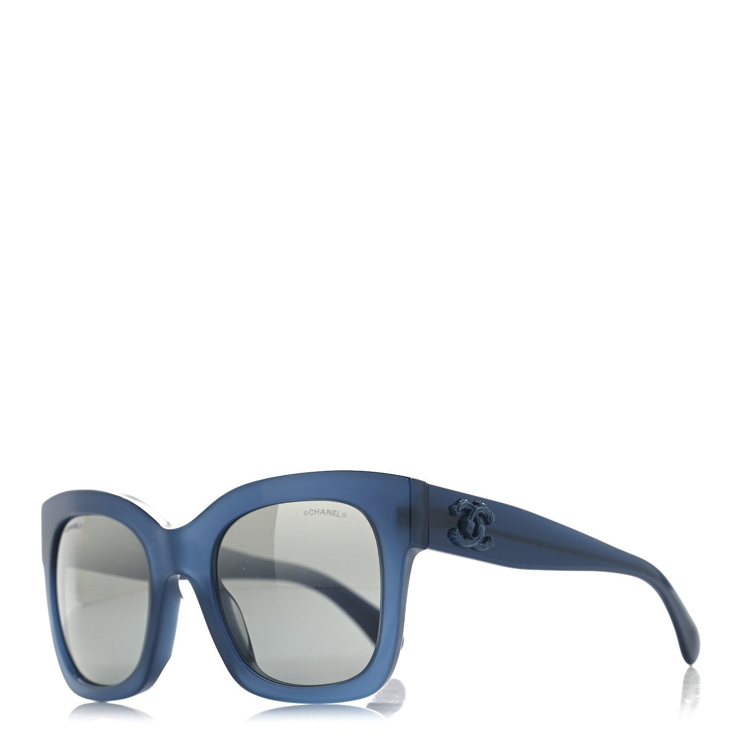 Chanel Acetate Mirror CC Square Fall Sunglasses 5357-A Blue 1 of 7