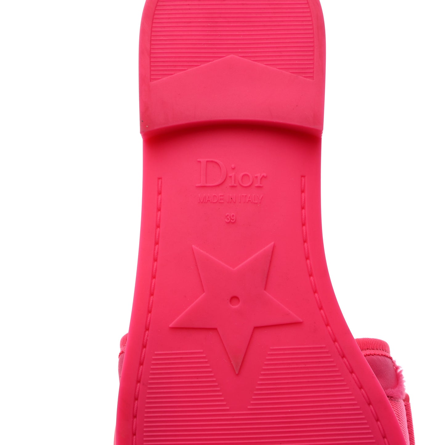 Technical Stretch Fabric Camouflage Dio(r)evolution Slide Sandals 39 Fuchsia Fluo