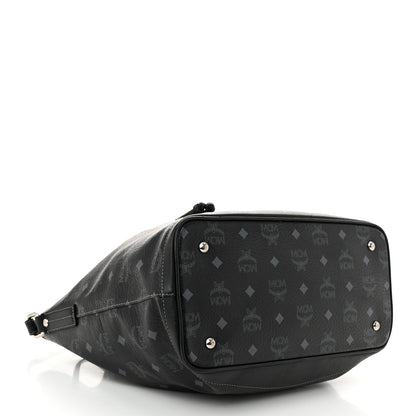 MCM Visetos Drawstring Bucket Bag Black 4 of 11