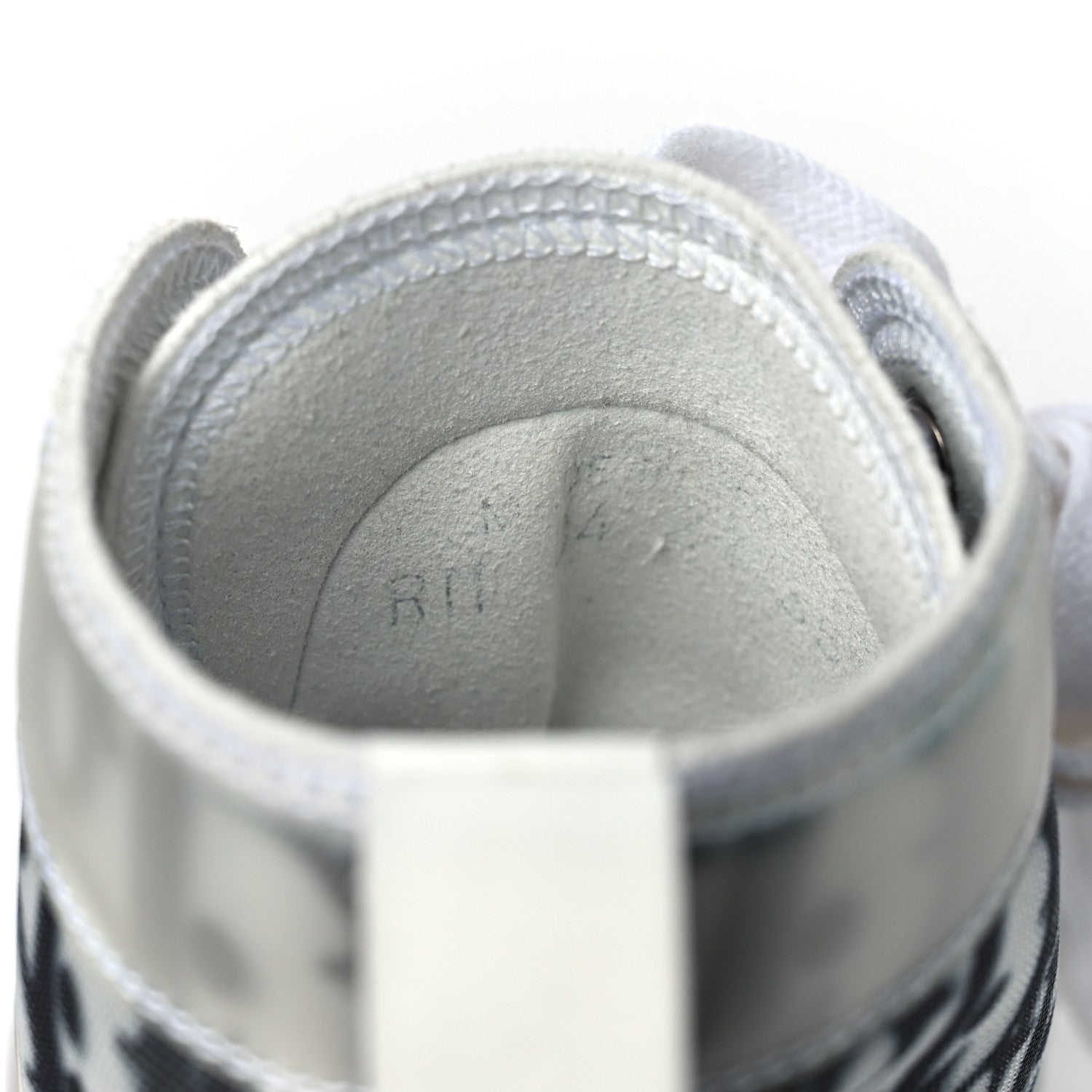 Christian Dior Technical Canvas Oblique B23 High Top Sneakers 35.5 White Black 8 of 10