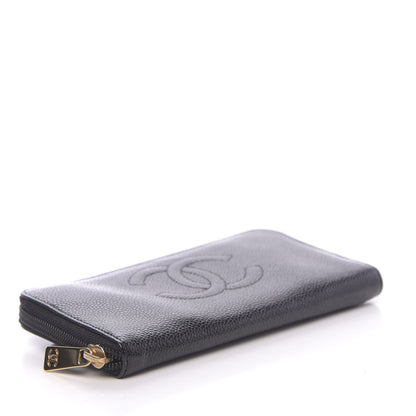 Chanel Caviar Timeless CC Large Gusset Zip Around Wallet Black 4 of 8